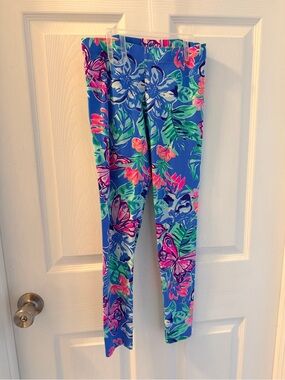 Lilly Pulitzer Blue Floral & Butterfly Print Leggings